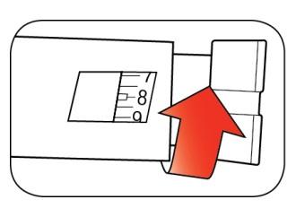 Korak 8: Zavrtite gumb za odmerjanje, tako da boste izbrali število enot, ki si jih morate vbrizgati. Kazalnik odmerkov se mora poravnati z vašim odmerkom.