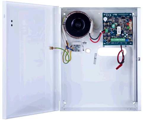 AWZ 222, Dodaten napajalnik za alarmne sisteme v kovinski omarici, mikroprocesorska kontrola, " technical output ",