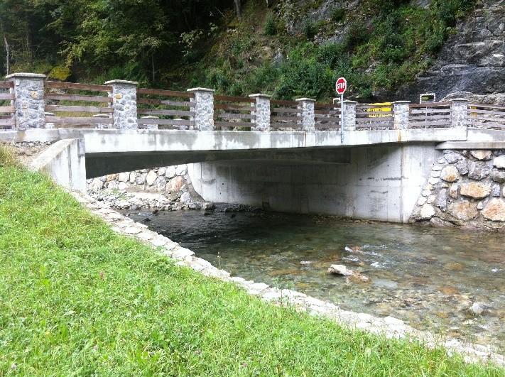 Žura, N. 2014. Poplave in premostitveni objekti. 37 Slika 25: Novozgrajen most na koncu regionalne ceste Zali Log Davča (foto: Nejc Žura) 13.