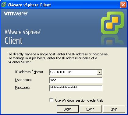 10 Slika 6: Prijava v aplikacijo VMware vsphere Client Po uspešni prijavi na strežnik smo lahko pričeli s postavitvijo sistema, kot smo ga predhodno načrtovali.