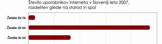4.3 Struktura uporabnikov interneta v Sloveniji Leta 2000 je bila v Sloveniji stopnja internetne penetracije 15 odstotna, kar pomeni da je internet uporabljalo 15 odstotkov slovenskega prebivalstva.
