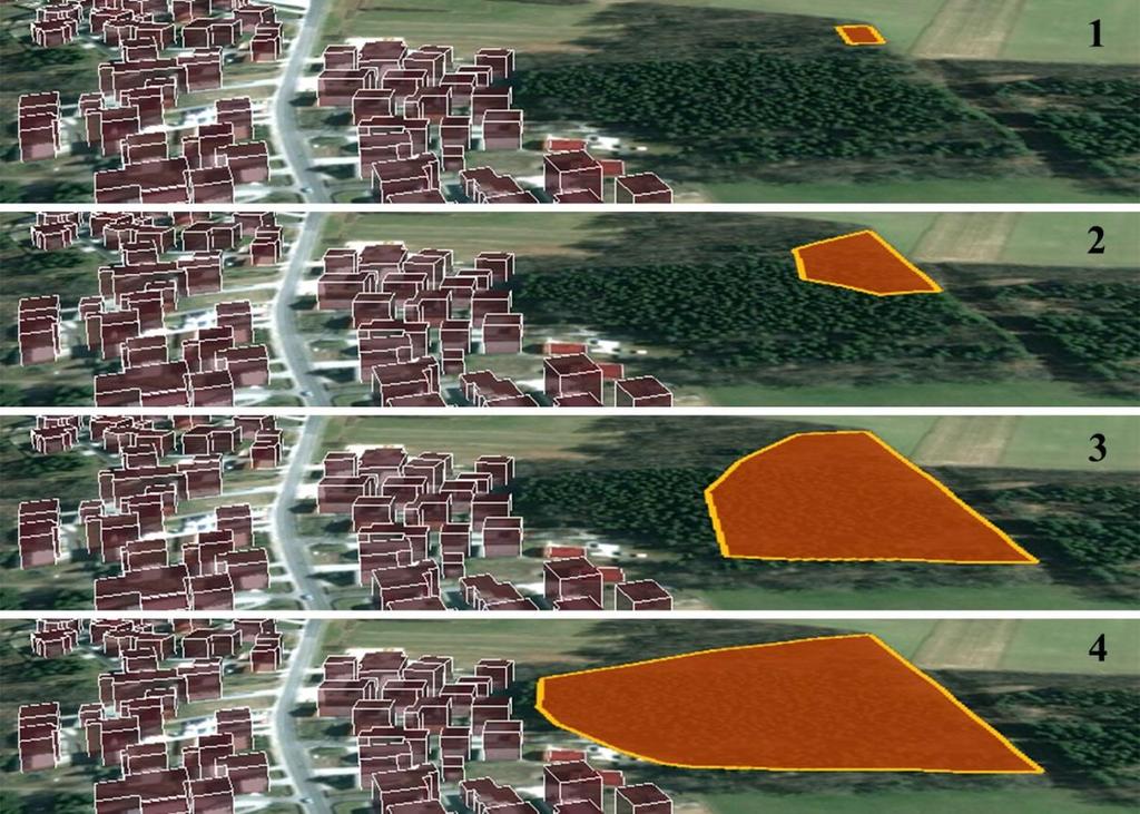 24 Vidmar, B. 2013. Prikaz zemljiškega katastra in katastra stavb v Google Earth.