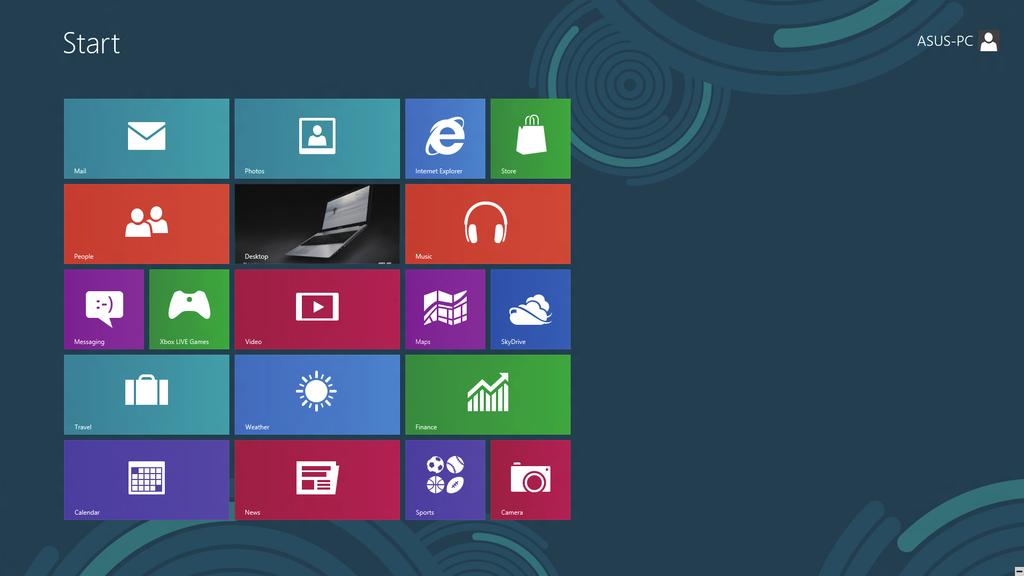 Uporabniški vmesnik Windows Uporabniški vmesnik je prikaz v sistemu Windows 8, ki je sestavljen iz ploščic.