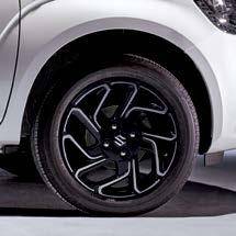 v pripravi 17 LITA PLATIŠČA JUNO * Srebrna barvana, 5Jx16, primerna za pnevmatike 175/60R16, s sredinskim pokrovčkom z logotipom Suzuki.
