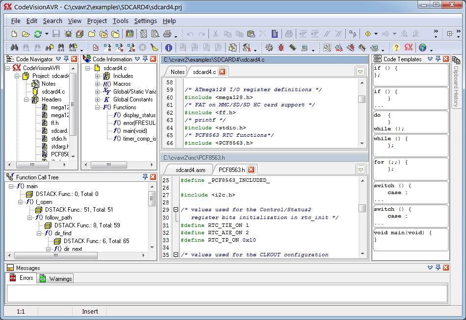 slika 2.15 Razvojno okolje Codevision AVR 2.05 2.4 Programski jezik C (izgovorjeno si kot črka c) je računalniški programski jezik namenjen širšemu namenu.