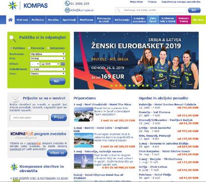 Kompasova spletna mreža PORTAL WWW.KOMPAS.SI Kompas je največji slovenski organizator počitnic in potovanj z več kot 68-letno tradicijo in močno.