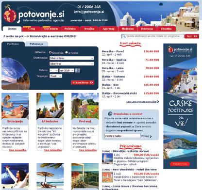 kompas.si nudi premijski oglaševalski prostor na slovenskem internetu na tematiko turizma. Mesečni obisk portala je v popvprečju 220.000 obiskovalcev, povprečen čas na strani pa je 3 min in 30 sekund.
