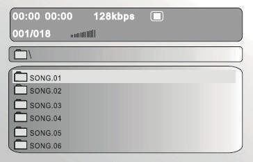 OPOMBA: sistem ne podpira kitajskih znakov MP3- predvajalnik MP3 je tretja plast avdio frekvence, kompaktni način mednarodnega standardnega MPEG. Povezuje se lahko z zvočnim signalom v razmerju 12:1.