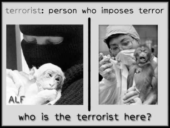 Prepričani so, da ima nasprotna stran vse elemente za označbo terorist, predvsem v smislu izvajanja terorja nad živalmi.