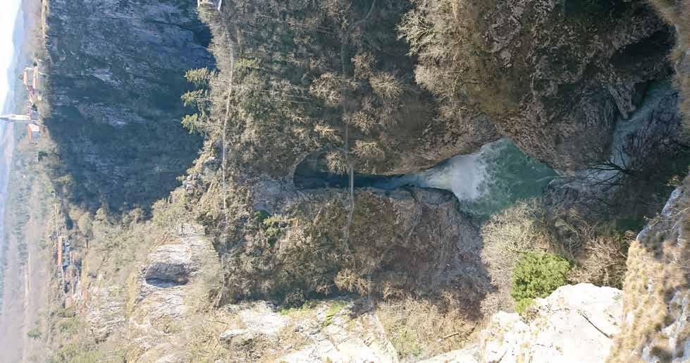 Z GIBANJEM DO ZDRAVJA 23 Po sestopu smo obiskali še Škocjanske jame, ki so tudi kontrolna točka na Slovenski planinski poti. Škocjanske jame so sistem vodnih jam, skozi katerega teče reka Reka.
