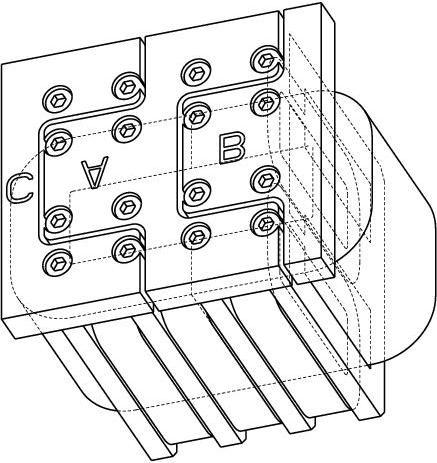 Varilni transformator Stran 13 2.4 Samonosilne tuljave primarnega navitja Med E-ovojema, ki tvorita sekundarni navitji, je vgrajeno primarno navitje.