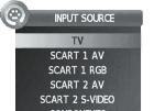 Izbira zunanjega video vira Ko je povezava vzpostavljena, pritisnite tipko b in prikažite zaslon INPUT SOURCE (VHODNI VIR), ter pritisnite a/b za preklop v ustrezni zunanji vir s pritiskom na tipko