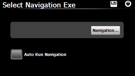 pritiskom na ikono "Navigation" nastavite pot do programa, in izberete Auto Run