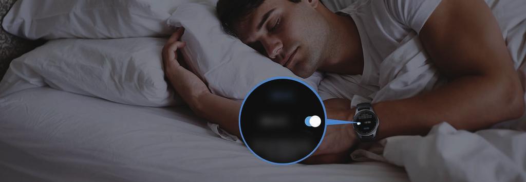 Uporaba Galaxy Watch Način za lahko noč se samodejno onemogoči, ko se zbudite.