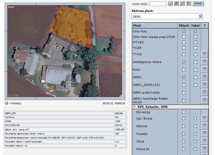 10 Slika 3: Orto-foto posnetek travniškega nasada, ter podatki(rkg-gerk 2008).