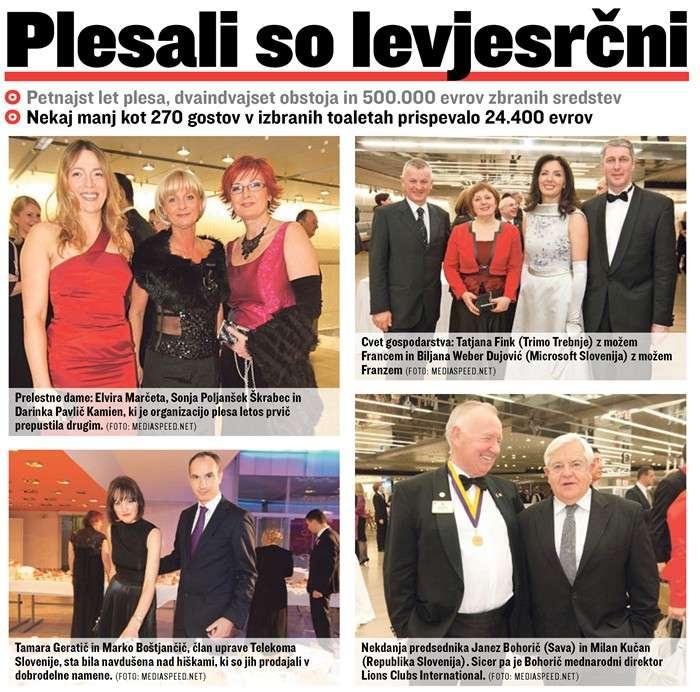 Slovenske novice Naslov: Plesali so levjesrčni Datum: 31.01.