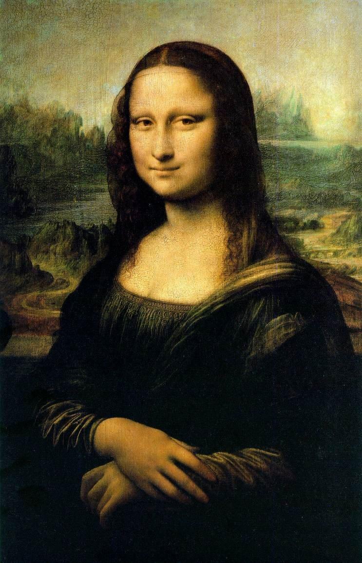 Najznamenitejša dela Mona Lisa (1503-1507) -muzej Louvre -ženska,ki gleda proti gledalcu z skrivnostnim nasmeškom -100