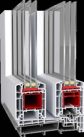 22 23 PROGRAM PVC - OKNA/BALKONSKA VRATA AJM HST 85 Standard Drsno-dvižna vrata zasnovana tako za zgradbe s standardnimi kot tudi za zgradbe z višjim