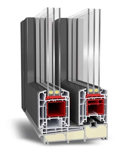PROGRAM PVC - OKNA/BALKONSKA VRATA AJM HST 85 Premium Drsno-dvižna vrata z odličnimi parametri energetske učinkovitosti. Primerna so za pasivno gradnjo.
