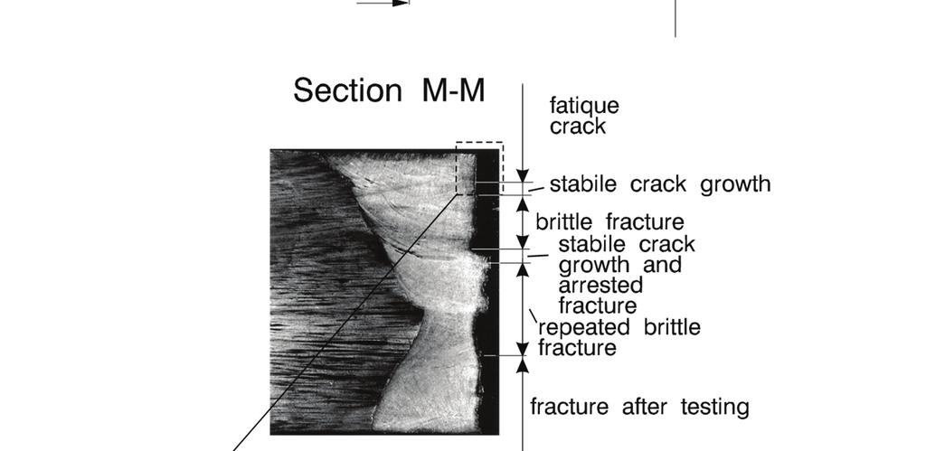 1: Fracture and microstructure in the vicinity of brittle fracture initiation