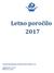 Letno poročilo 2017 VODNOGOSPODARSKO PODJETJE NOVO MESTO, d. d. Ljubljanska cesta Novo mesto