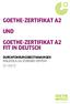 Durchführungsbestimmungen Goethe-Zertifikat B1